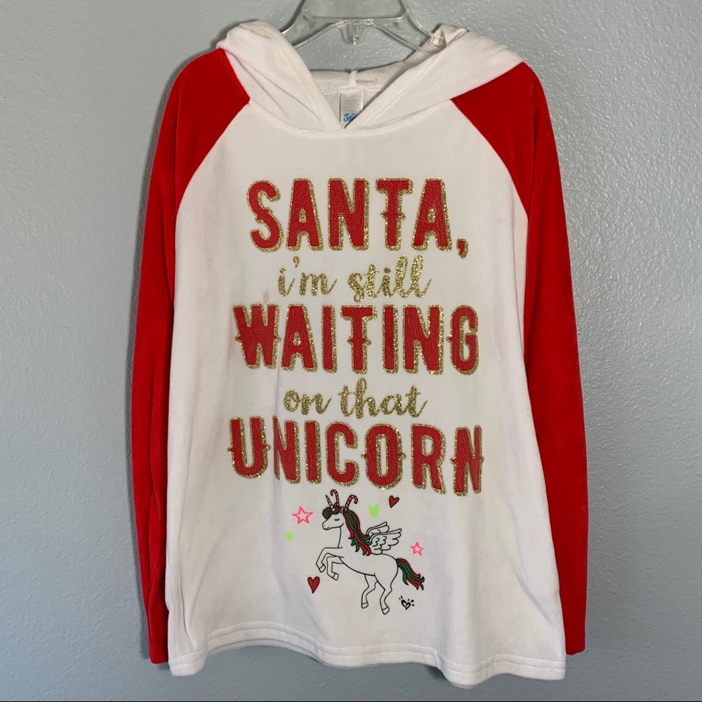 Justice Hooded Christmas Unicorn Pajama Set - Picture 2 of 15